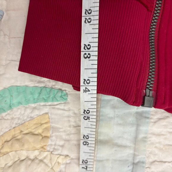Lululemon 8 Womens Cranberry Asymmetrical Zipper Front Bhakti Yoga Jacket - Picture 7 of 9